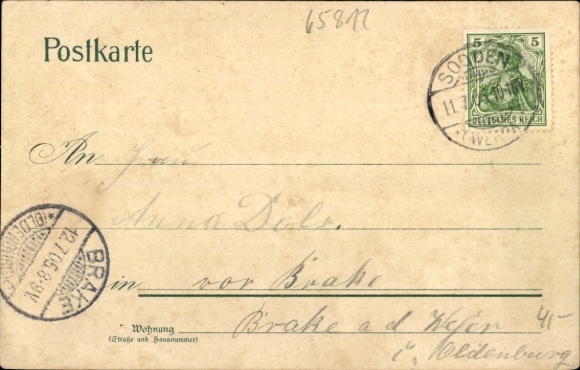 Postcard Bad Sooden Allendorf an der Werra Hesse, view of Westerburg, Werra