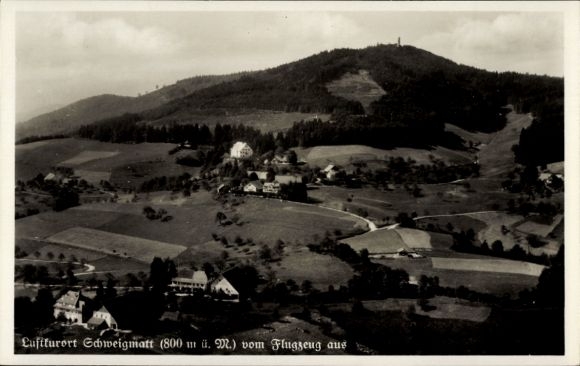 Postcard Schweigmatt Raitbach Schopfheim in Baden, aerial photograph