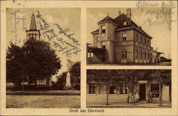 KP Gerwisch Biederitz Jerichower Grunt, kościół, pomnik, dworzec kolejowy, sklep