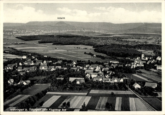 Postcard Mähringen Kusterdingen in Württemberg, aerial photograph