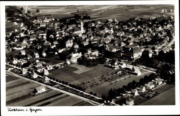 Ak Türkheim in Zwaben, luchtfoto
