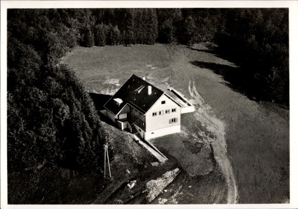 Postcard Schopfloch Lenningen in Württemberg, aerial photograph, Harpprecht House