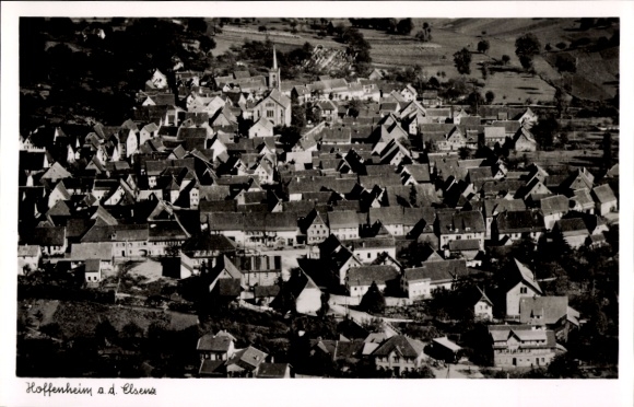 Postcard Hoffenheim Sinsheim in Baden, aerial photograph