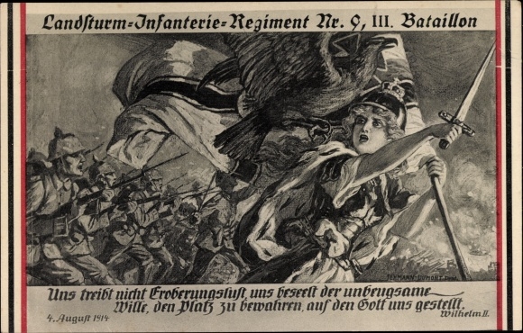 Ak Königliches Reserve Infanterie Regiment Nr 224, Zitat Wilhelm II. 1914, Germania, I. WK