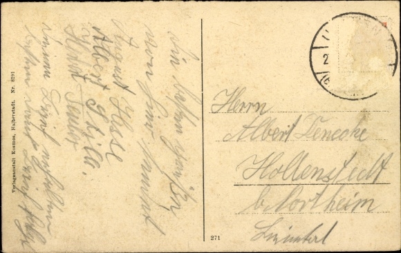 Postcard Uelzen in Lower Saxony, district court