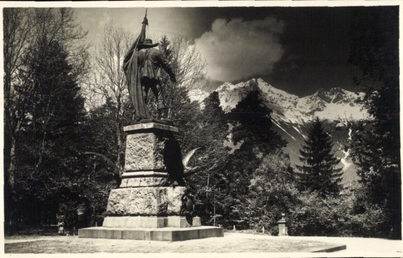 Postcard Innsbruck Tyrol, monument by Andreas Hofer, Berg Isel