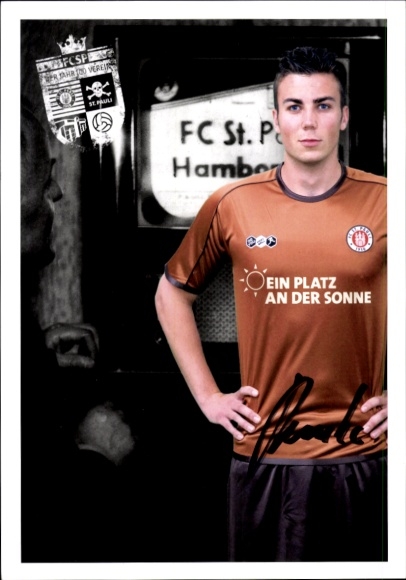 Autogrammkarte Fußballer Dennis Daube, FC St. Pauli, Autogramm