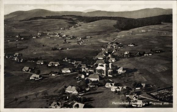 Postcard Herrischried am Hotzenwald, aerial photograph