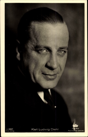 Postcard Actor Karl Ludwig Diehl, Portrait, Ross Verlag No. A 2680/1