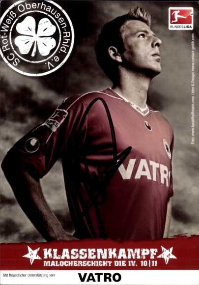 Autogrammkarte Fußballer Daniel Embers, Rot-Weiss Oberhausen, Autogramm
