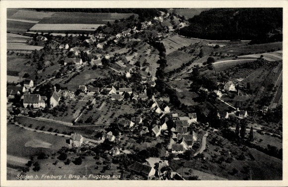 Postcard Sölden in Breisgau Black Forest, aerial photograph