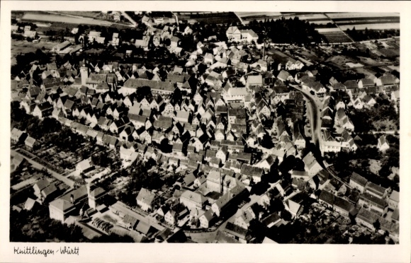 Postcard Knittlingen in Württemberg, aerial photograph