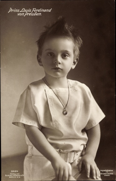 Postcard Prince Louis Ferdinand of Prussia, portrait