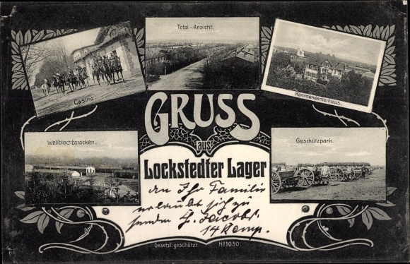 Art Nouveau PC Lockstedt in the district of Steinburg, Lockstedt camp, casino, corrugated iron barracks, artillery park