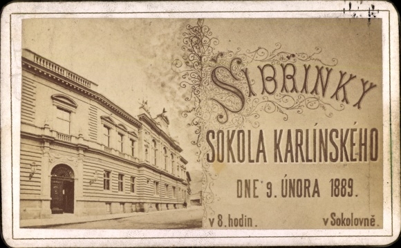 zdjęcie Karlín Praha Praga, Sibrinky Sokola Karlinskeho 1889
