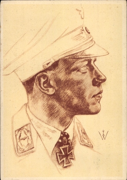 Kunstenaar Ak Willrich, majoor Wick, commodore van een gevechtseskader, VDA E 11, Luftwaffe II