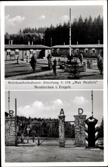 Ak Neukirchen im Erzgebirge, Reichsarbeitsdienst, RAD Abteilung 5/154 Max Beulich