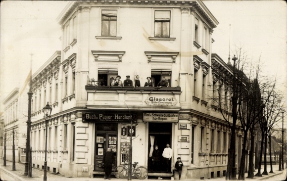 Foto Ak Berlin Niederschönhausen, Fleischerei Hugo Hoepner, Buchholzer Str. 1, Blankenburger Str.