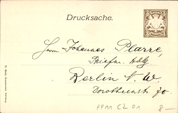 Postal stationery stamps Chromo-Litho Nuremberg, 18th German Philatelists’ Day 1906