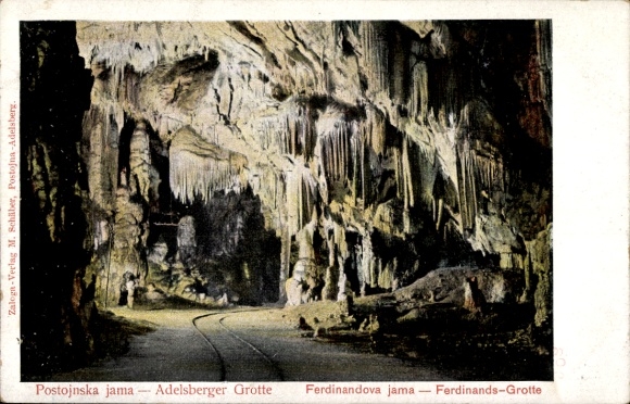 Postcard Postojna Postumia Adelsberg Slovenia, Adelsberg Grotto, Ferdinand's Grotto