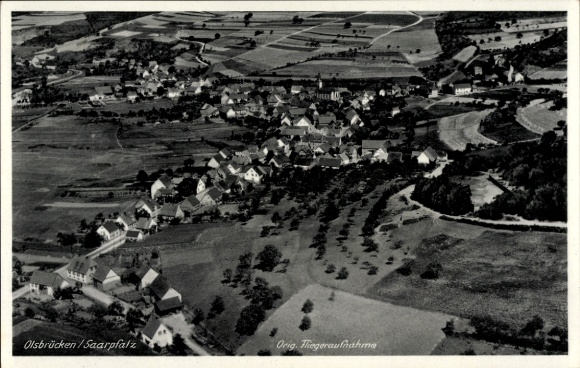 Ak Olsbrücken in der Pfalz, Fliegeraufnahme