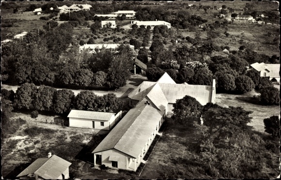 Postcard Bouar Central African Republic, Monastere des Clarisses, aerial photograph