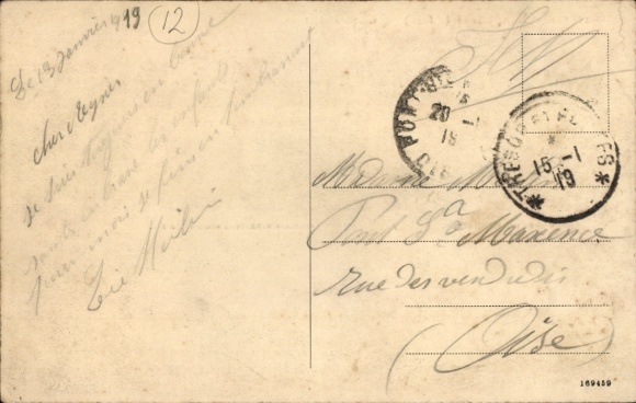 Postcard Hauptstuhl in the Palatinate, Panorama, Kaiserstraße, schoolhouse, guesthouse and bakery Otto Schillo