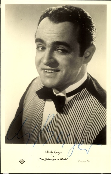 Postcard actor Ulrich Beiger, portrait, autograph