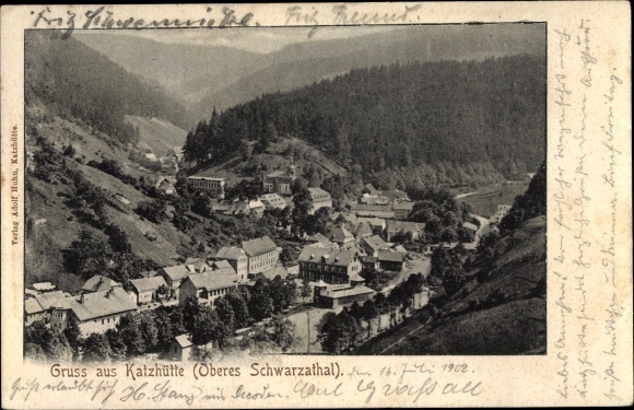 KP Katzhütte w dolinie Schwarzatal, panorama miejsca