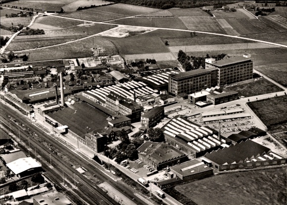 Ansichtkaart Oelde Westfalen, luchtfoto van Westfalia Separator AG, fabrieksgebouw