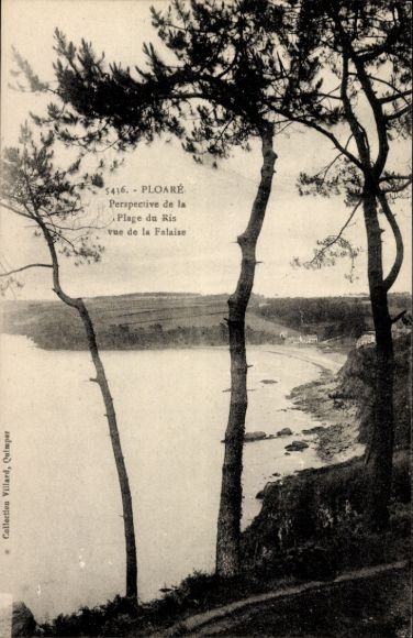 Postcard Ploaré Douarnenez Finistère, Plage du Ris