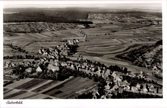 Postcard Zaberfeld in Württemberg, aerial photograph