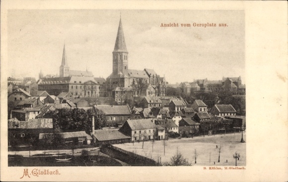 Postcard Mönchengladbach on the Lower Rhine, city seen from Geroplatz
