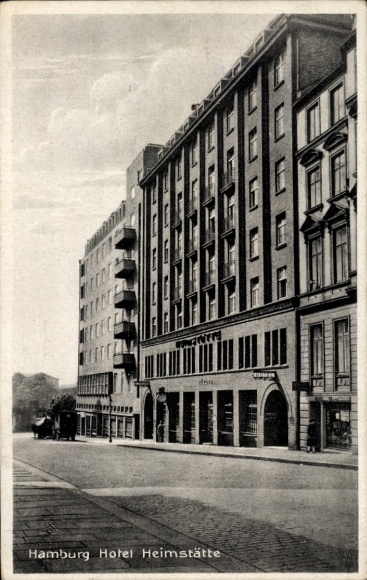 Postcard Hamburg, Hotel Heimstätte, Nagelsweg 10/14