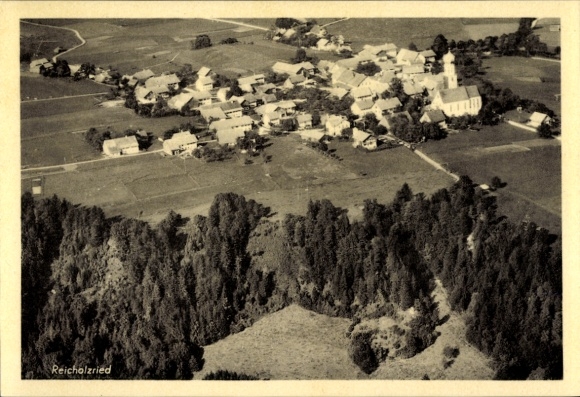 Postcard Reicholzried Dietmannsried in the Oberallgäu, aerial photograph