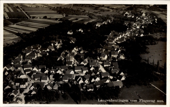 KP Langenbeutingen Langenbrettach w Wirtembergii, zdjęcie lotnicze