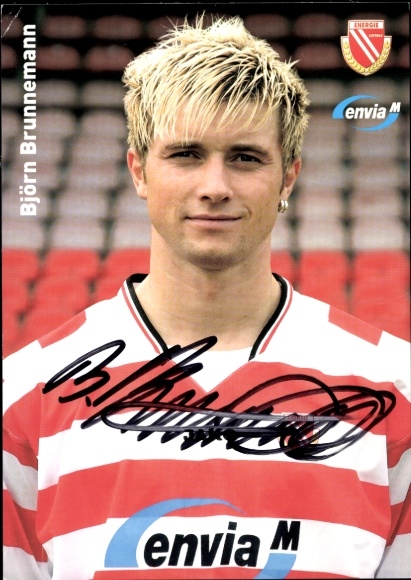 Autogrammkarte Fußballer Björn Brunnemann, Energie Cottbus, Autogramm
