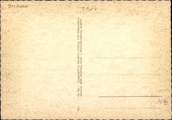 Postcard Tostedt in the district of Harburg, Evangelical Church, settlement Düvelshöpen
