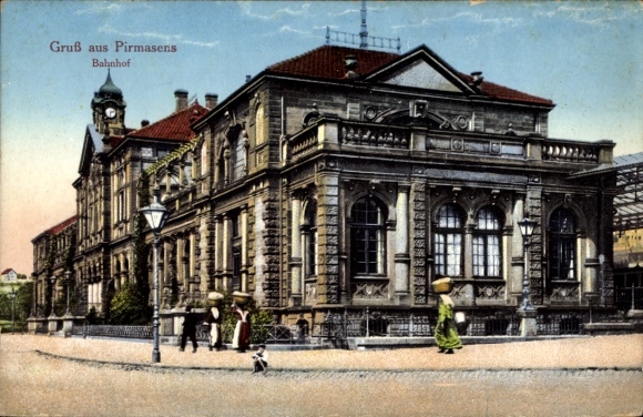 Ak Pirmasens am Pfälzerwald, Bahnhof