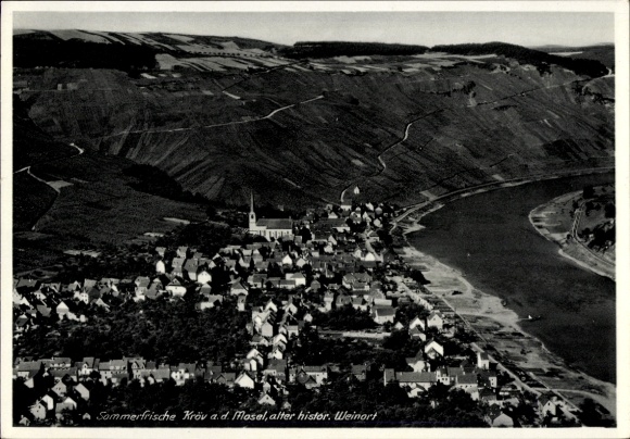 Ak Kröv an der Mosel, Fliegeraufnahme