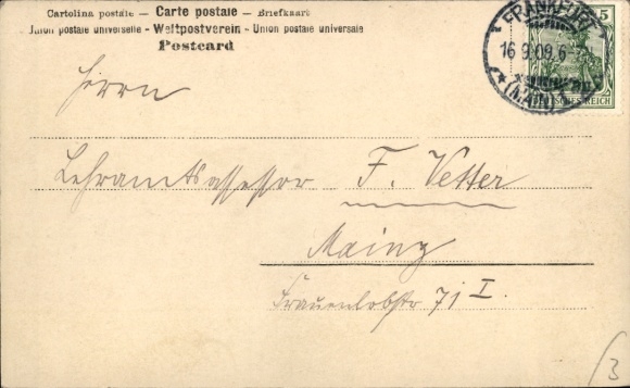 Postcard Ernst Ludwig, Grand Duke of Hesse, portrait, profile view