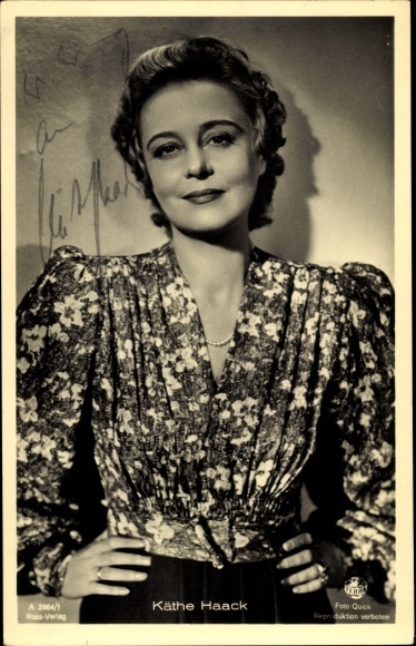 Ak Schauspielerin Käthe Haack, Portrait, Autogramm