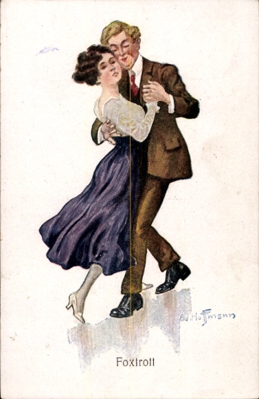 Kunstenaar Ak Foxtrot, Danser, Danspaar