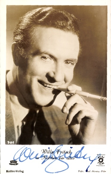 Ak Schauspieler Willy Fritsch, Film Kätchen für alles, Autogramm