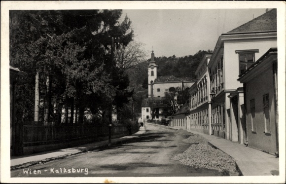 Photo Postcard Wien 23. Liesing Kalksburg Austria, street section in the city