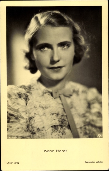 Ak actrice Karin Hardt, portret