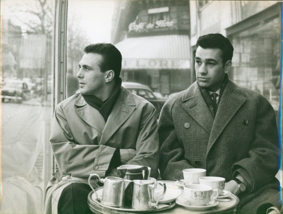 Photo Paris, boxer Bubi Scholz in the cafe, portrait