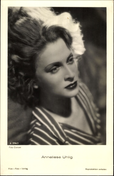 Postcard Actress Anneliese Uhlig, Portrait, Film Photo Verlag
