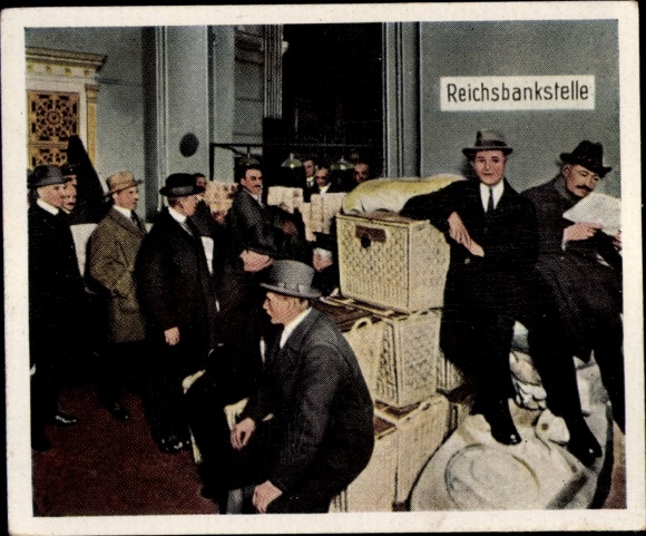 Collector's picture The post-war period No. 70, October 1923, The last days of inflation, Reichsbank office