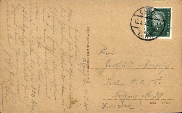 Postcard Aspach in Thuringia, Gasthof zur Erholung
